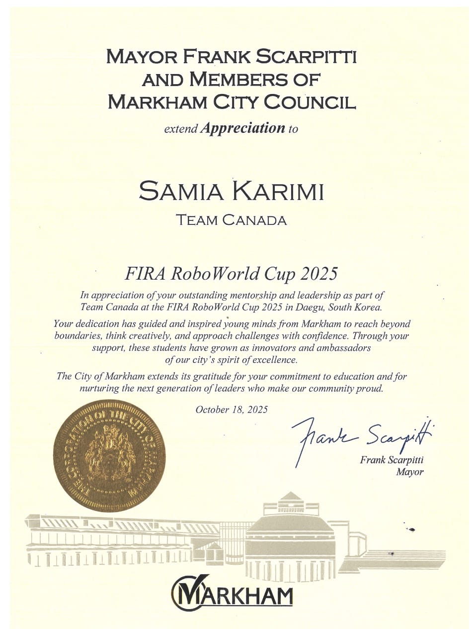 City of Markham · CNRS